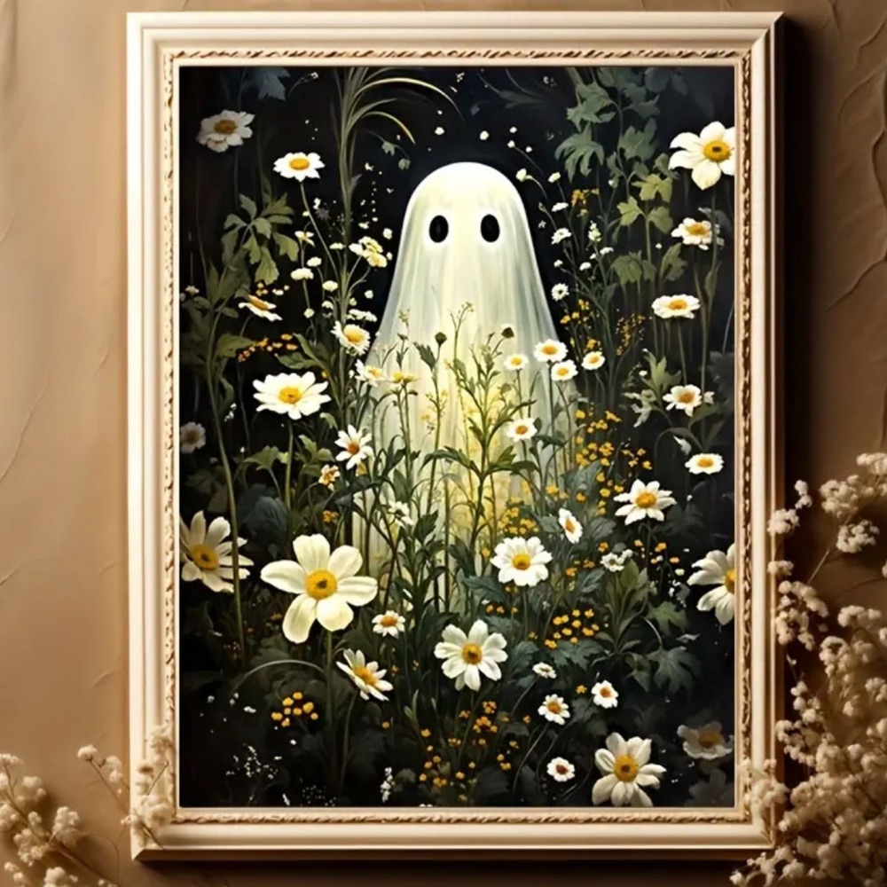 Ghostly Garden Gathering Canvas Print Wall Art